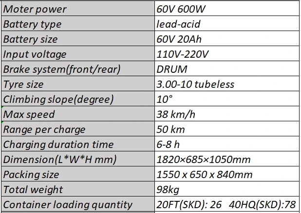 Cheap 60V 600W Electric Motorcycle 10 Inch for Adults