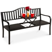 Steel Bench with Pullout Table