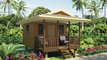 Heat Insulation Prefab Home Beach Bungalows , Beach House Bungalow