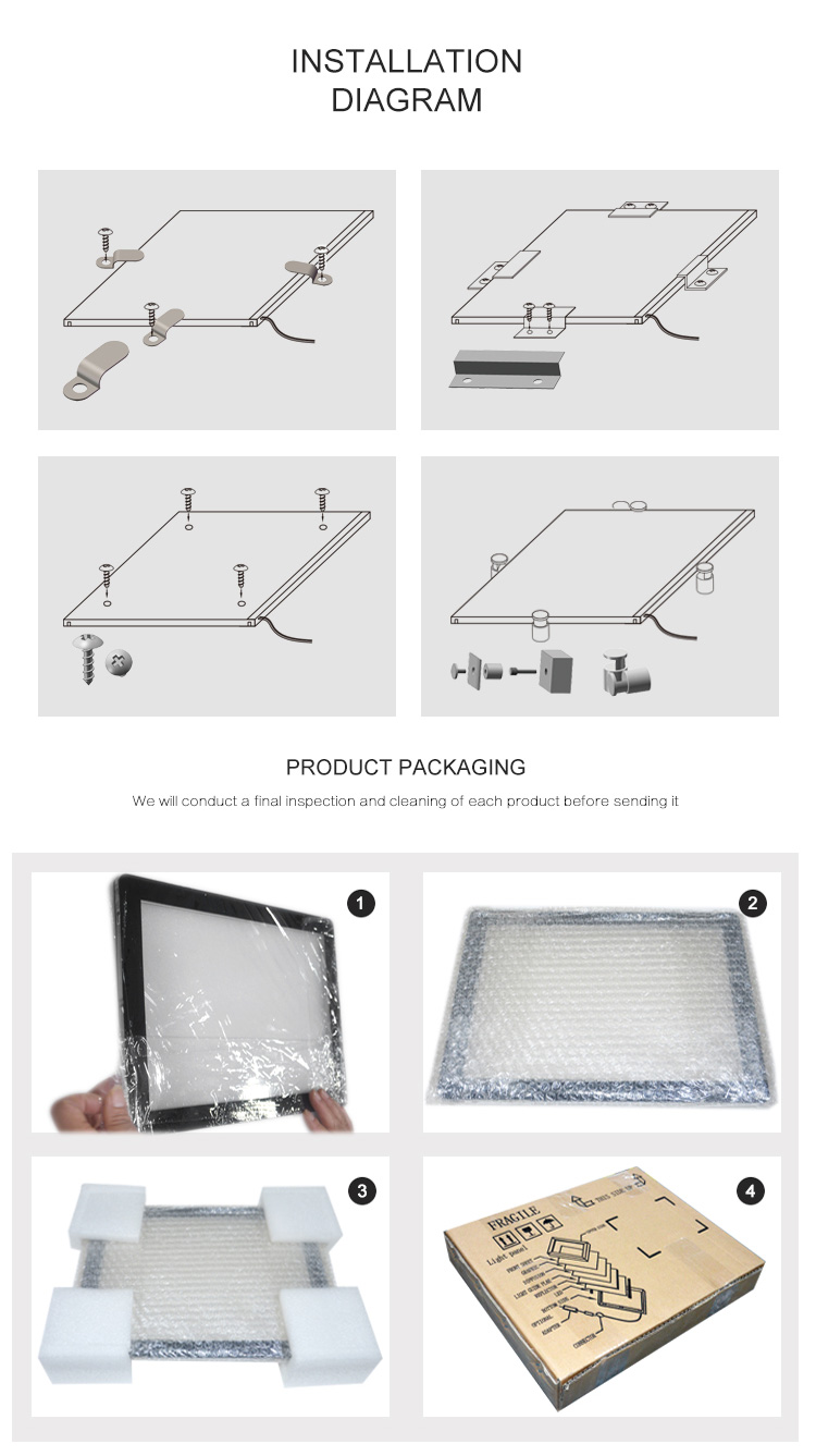 Customizable Slim Shadowless Led Panel Decoration Light with Frame Housing Manufacturing