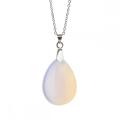 Opal 28x35MM Kalung loket titisan hujan dengan Rantai Perak 45CM