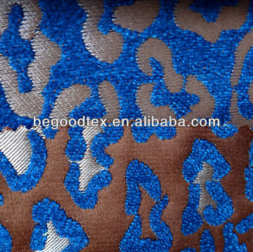 Permanent FR chenille Yarn-dyed jacquard fabric