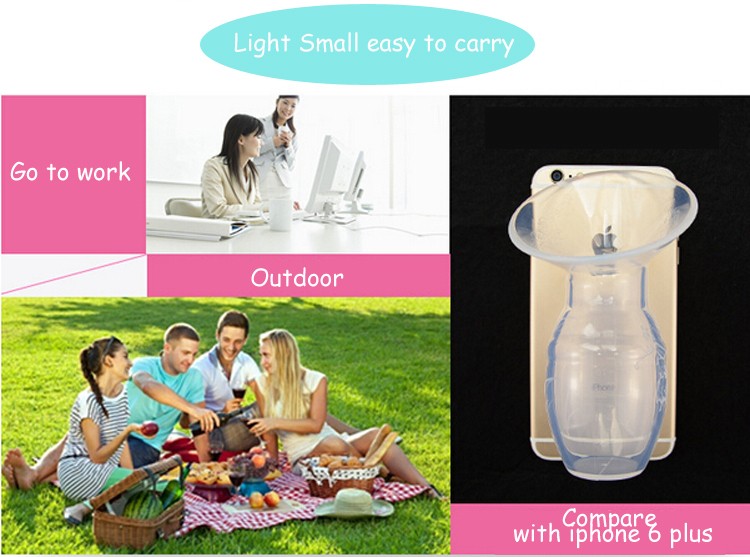 Eco-friendly manual breast collector silicone breast pump