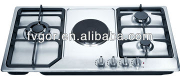 kithcen gas and electric hob with safety device