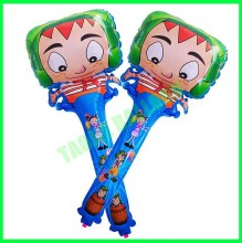 Inflatable clap balloon stick