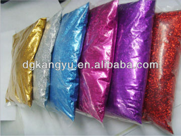 colorful glitter powder ,gold and silver glitter powder , glitter