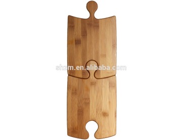 Natural Bamboo Puzzle Party Platter, Set of 2, Party Serving board