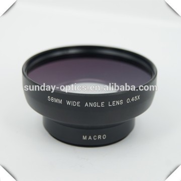 Camera lenses,Macro lenses,58mm wide angle lenses,UV 62mm,0.45X