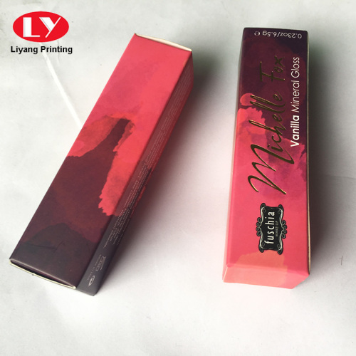 Umweltfreundliche Lipgloss -Boxverpackung benutzerdefinierter Etikett