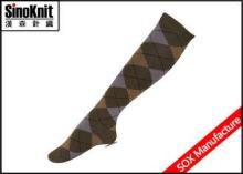 Argyle Fashion Knee High Socks for Ladies / Custom Women Fa