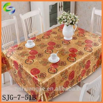 Embossed Gold and Silver PVC Table Cloth