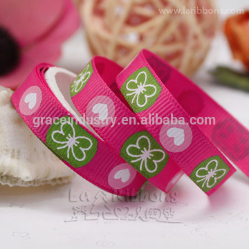 custom logo designs printed grosgrain ribbon /polyester grosgrain ribbon