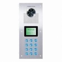 Video Door Phone with Stainless Steel Panel, Measuring 350 x 150 x 43mm