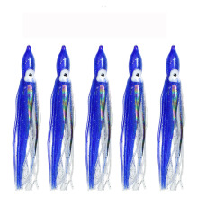 CASTFUN 12cm 4g 5pcs /Lot Squid Skirt Saltwater Fishing Lures Trolling Lure