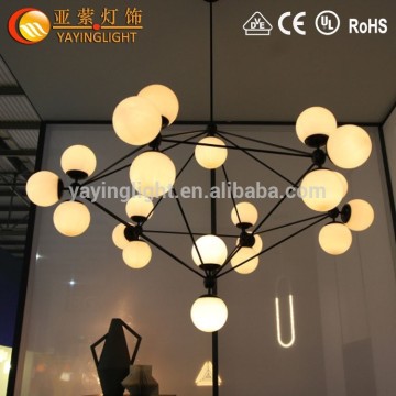 Modern glass ball chandelier,luxury hotel restaurant lighting glass ball chandelier