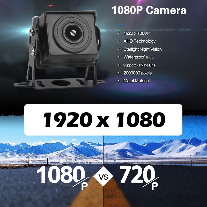 1080P 12V Voertuigcamera Ahd Full Color Starlight Night Visie achteruitzicht Auto Surveillance Back -up Reverse Camera IP68 Waterdicht