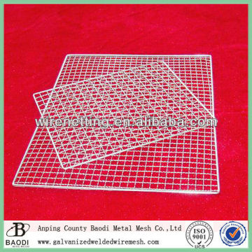 round galvanized iron bbq grill pan wire mesh