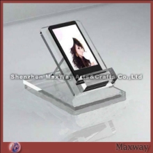 Elegant slant acrylic transparent mobilephone/digital camera display holder