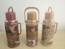 iron body vacuum flask printed coffee bean