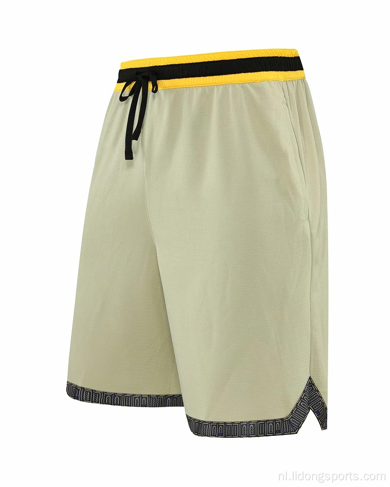 Zomerheren mode basketbal shorts ademende sportschool shorts