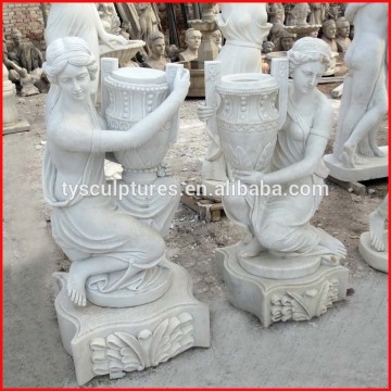 Famous white marble greek female figurines life size antique stone girl statues