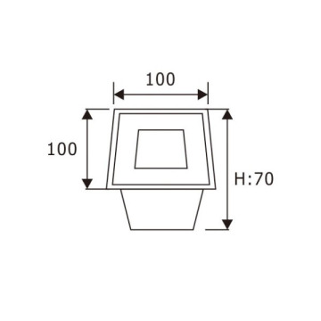 LEDER Đèn LED âm trần 3W màu đen phong cảnh