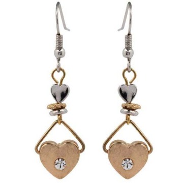 Designer heart gold hanging earrings newest model