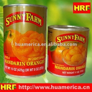 canned mandarin orange whole or broken in light syrup