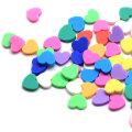 En gros 8 * 9 MM couleur polymère argile coeur arrose Saint Valentin coeur arrose assortiment pas cher en vrac coeur tranche artisanat