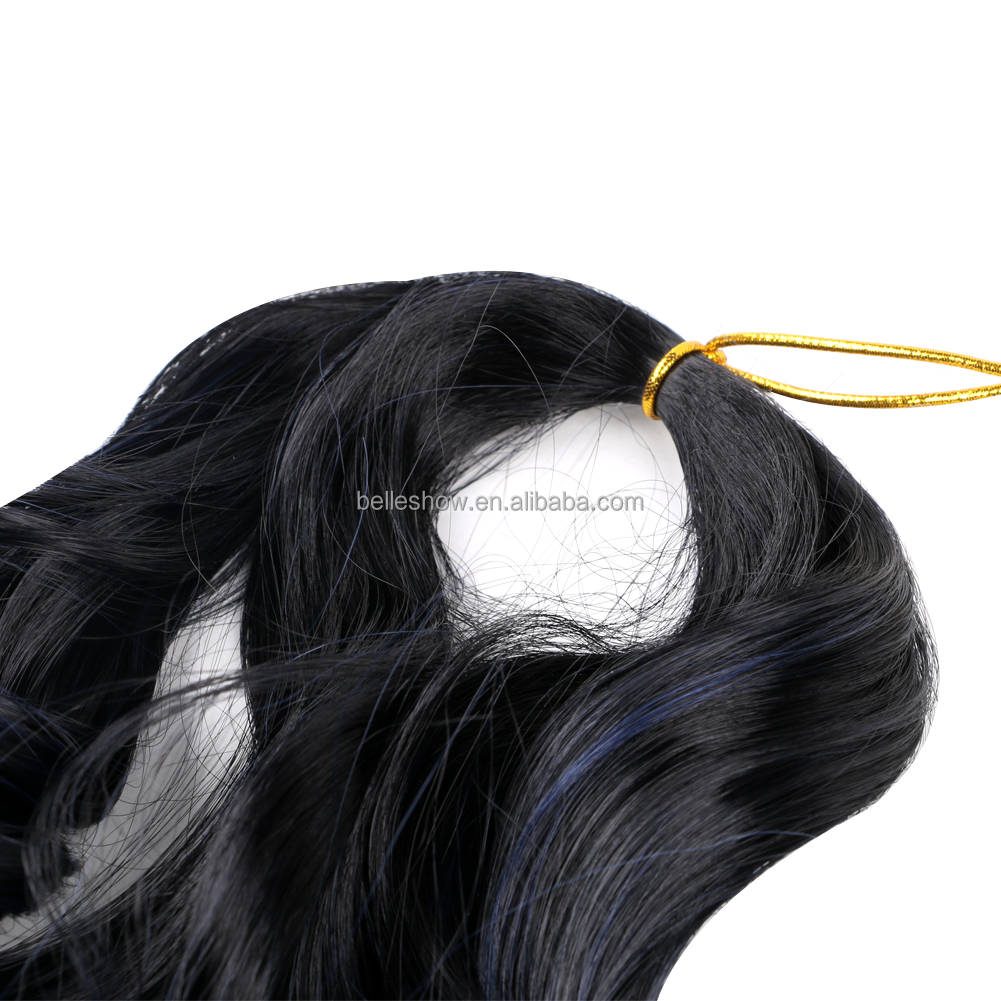 Hot sell  Synthetic deep hair bulk crochet curl  braids 150g spiral curly hair ombre color   curly braiding hair