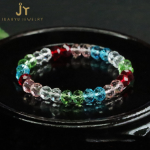 Multi-Faceted Crystal and Glaze Beaded Bracelets: Healing Chakra Jewelry for Women