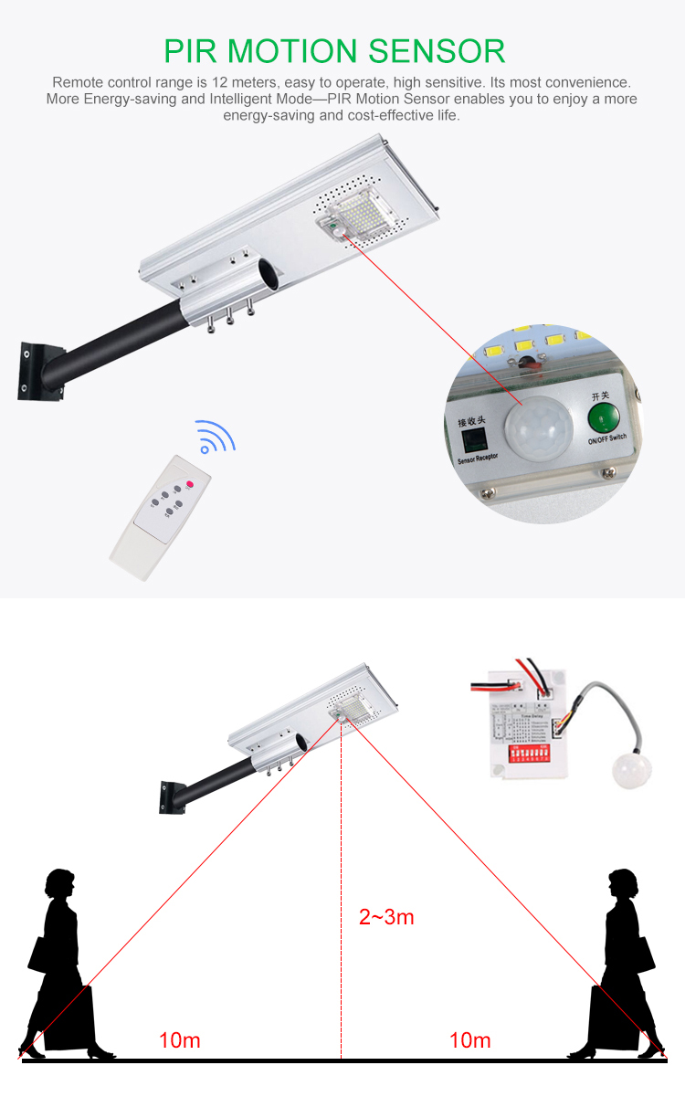 Hot Sale High power outdoor waterproof integrated all in one led solar street light parts