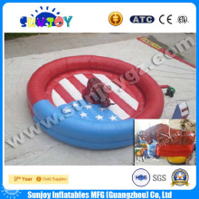 Hot Sale Inflatable Mechanical Bull rodeo with Air Mat for Games