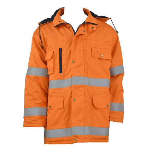 주황색 반사 안전 작업 재킷