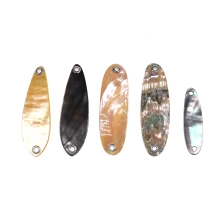 Vintage Abalone Shell Spoon Fishing Lure - Pearl Green Dark