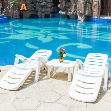 Outdoor Garden Pool Plastic Chaise Lounge Chairs