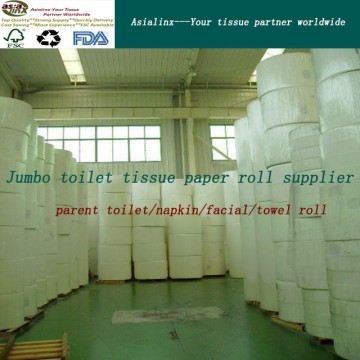 Parent jumbo roll tissue toilet paper Supply Fsc Toilet Tissue Parent Rolls