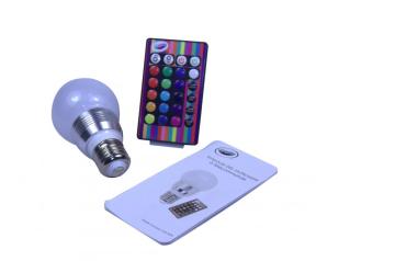 RGB Color Changing LED Bulb with IR Remote Control