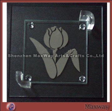 Acrylic coaste/acrylic pad with flower background