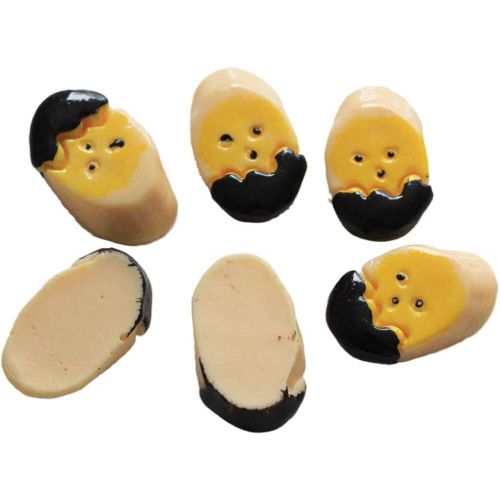 Wholesale Kawaii Loose Chocolate Banana Style Artificial Resin Beads Mini 3D Cabochons for Decoration