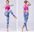 Dry fit seda Lycra polainas mujeres yoga gimnasio fitness polainas