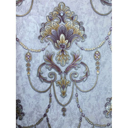 Flower Damask PVC Wall Paper Hotel Decor Wallpaper