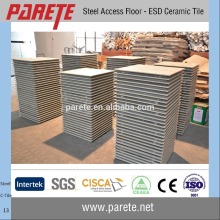 Ceramic covering access floor system