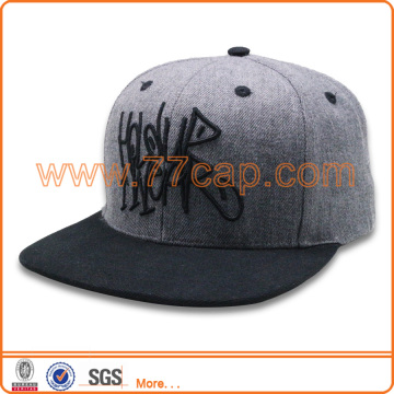 Factory custom embroidered logo wool snapback