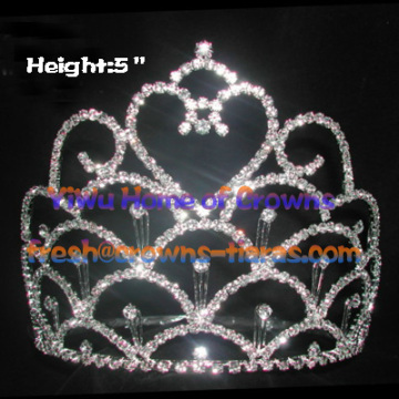 Heart Rhinestone Pageant Crowns