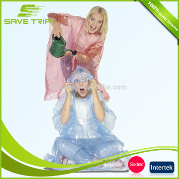 Rain poncho disposable emergency PE transparent rain cape