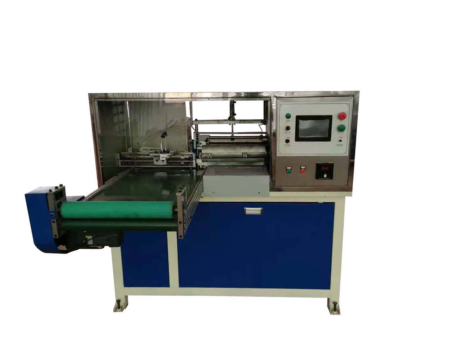 Automatic folding disposable plastic tablecloth machine rewinder