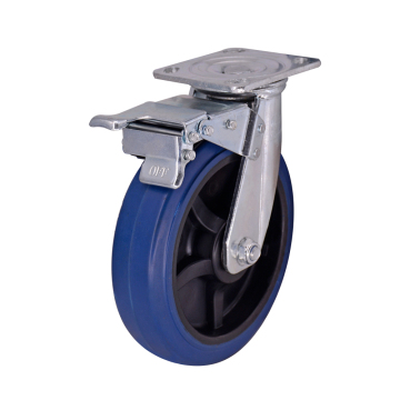 Rubber Base Wheel with Brake Top Plate
