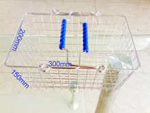 Chromed, new small cosmetic shopping basket for gift shop