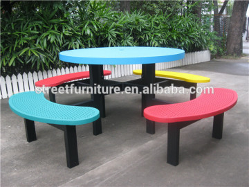 Outdoor furniture set metal picnic table set outdoor table and bench